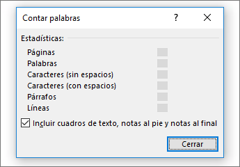 Como contar palabras y paginas en Word